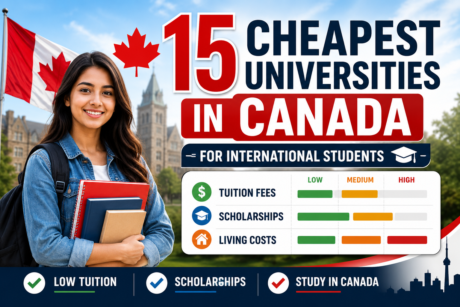 Cheapest universities in Canada
