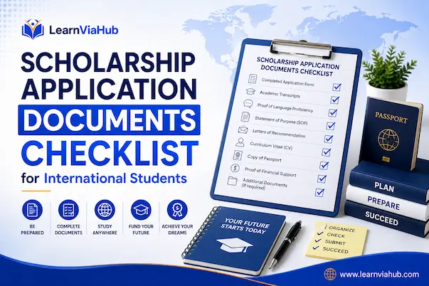 Scholarship Application Documents Checklist for International Students